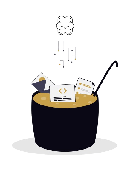 AI supported marketing illustration